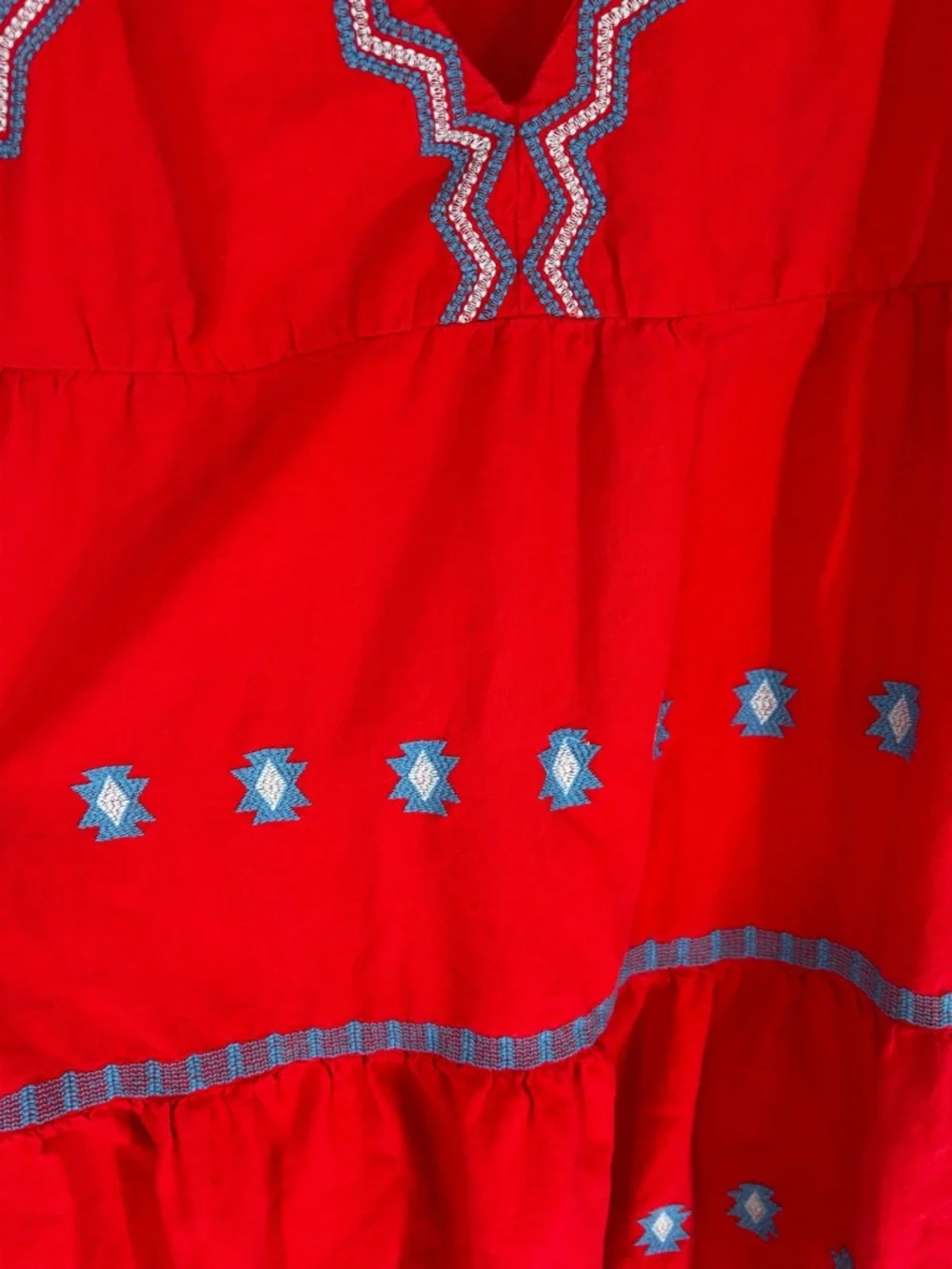 Loft Linen Blend Boho Tiered Dress