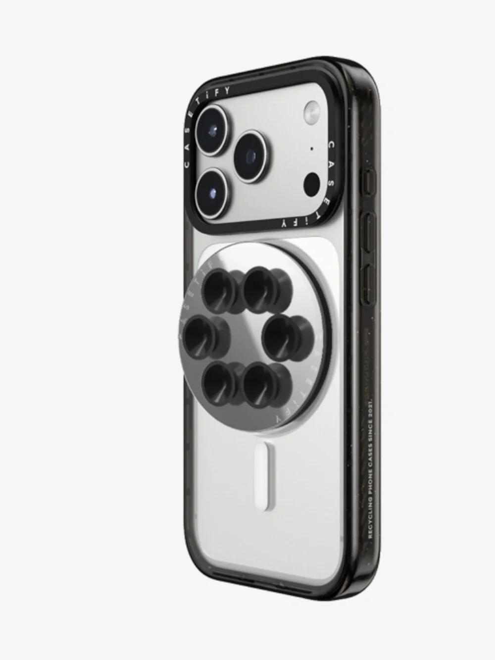 Snap & Stick Mirror Grip Stand - black