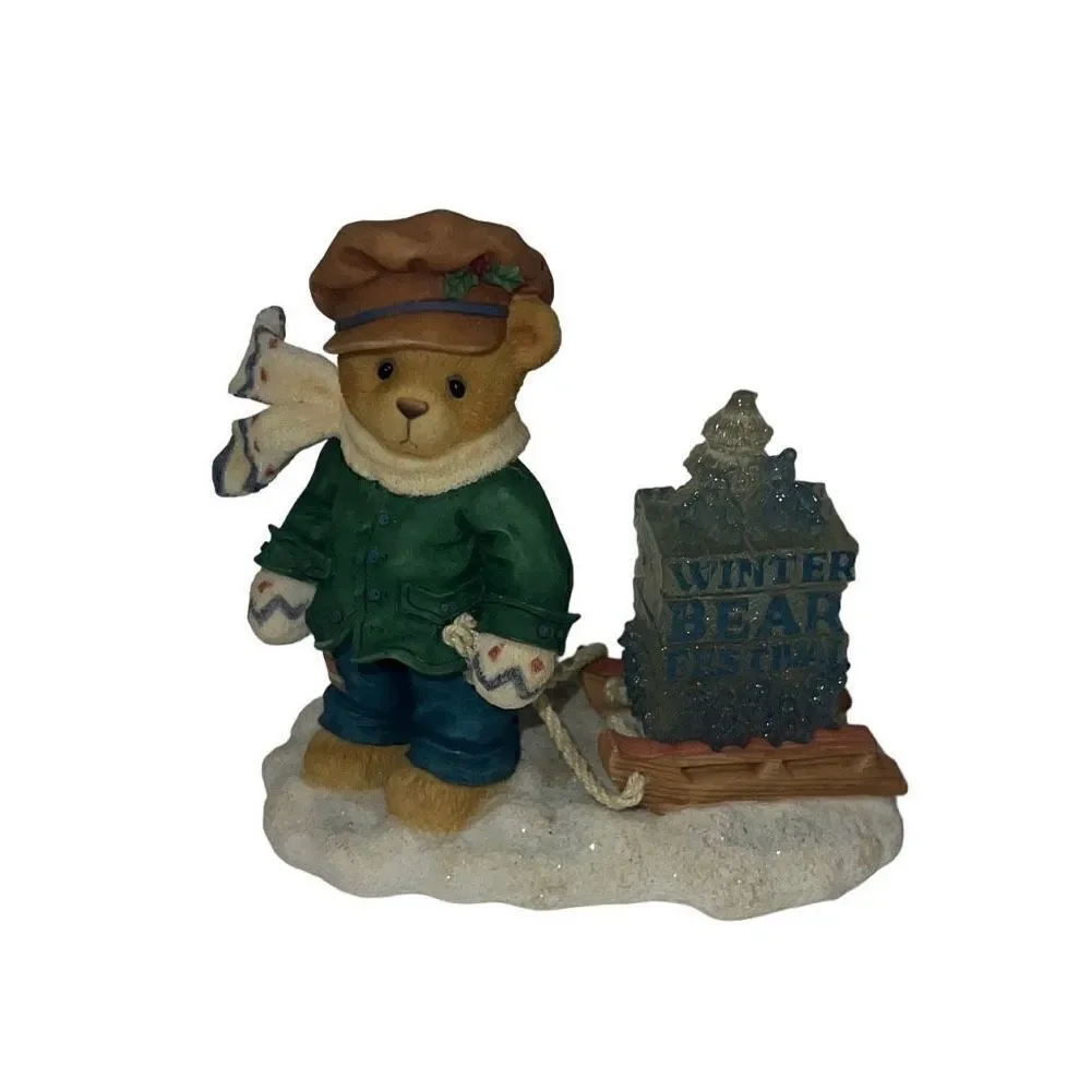 Enesco Cherished Teddies James Going my Way for the Holidays Figurine 1997 READ