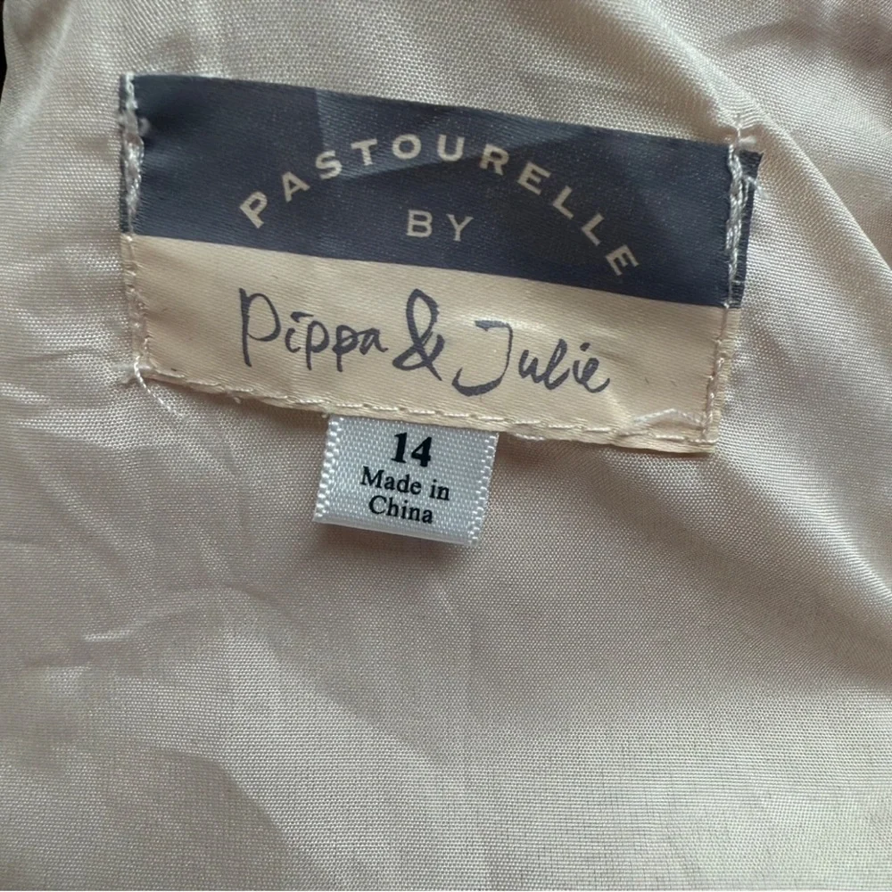 Pastourelle Pippa & Julie Girls Champagne Rosette Tulle Special Occasion Dress