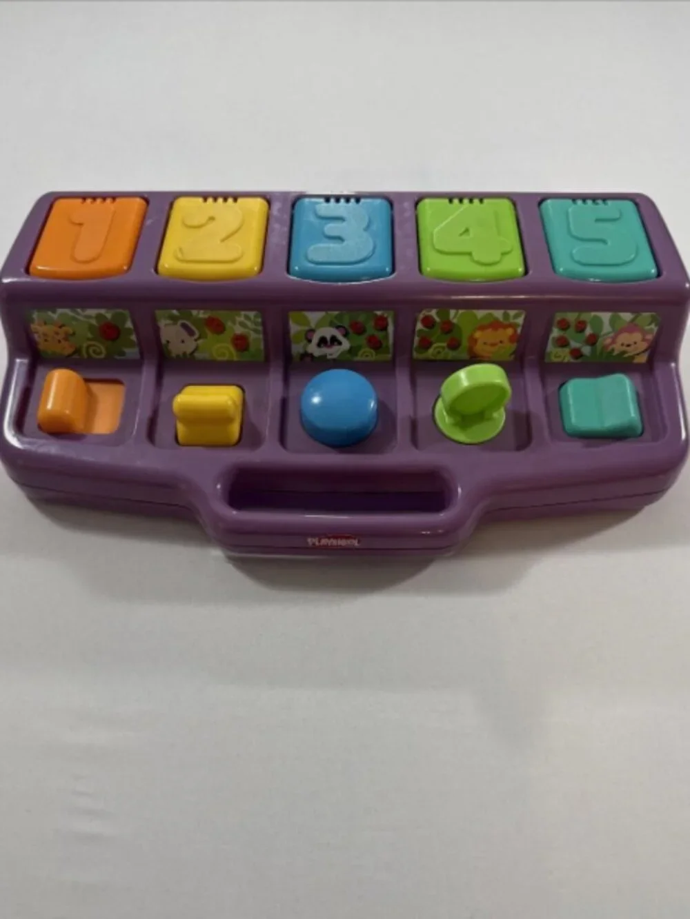 Playskool Busy Popper Animal Counting Toy 1995 Hasbro Numbers 1-5 Working