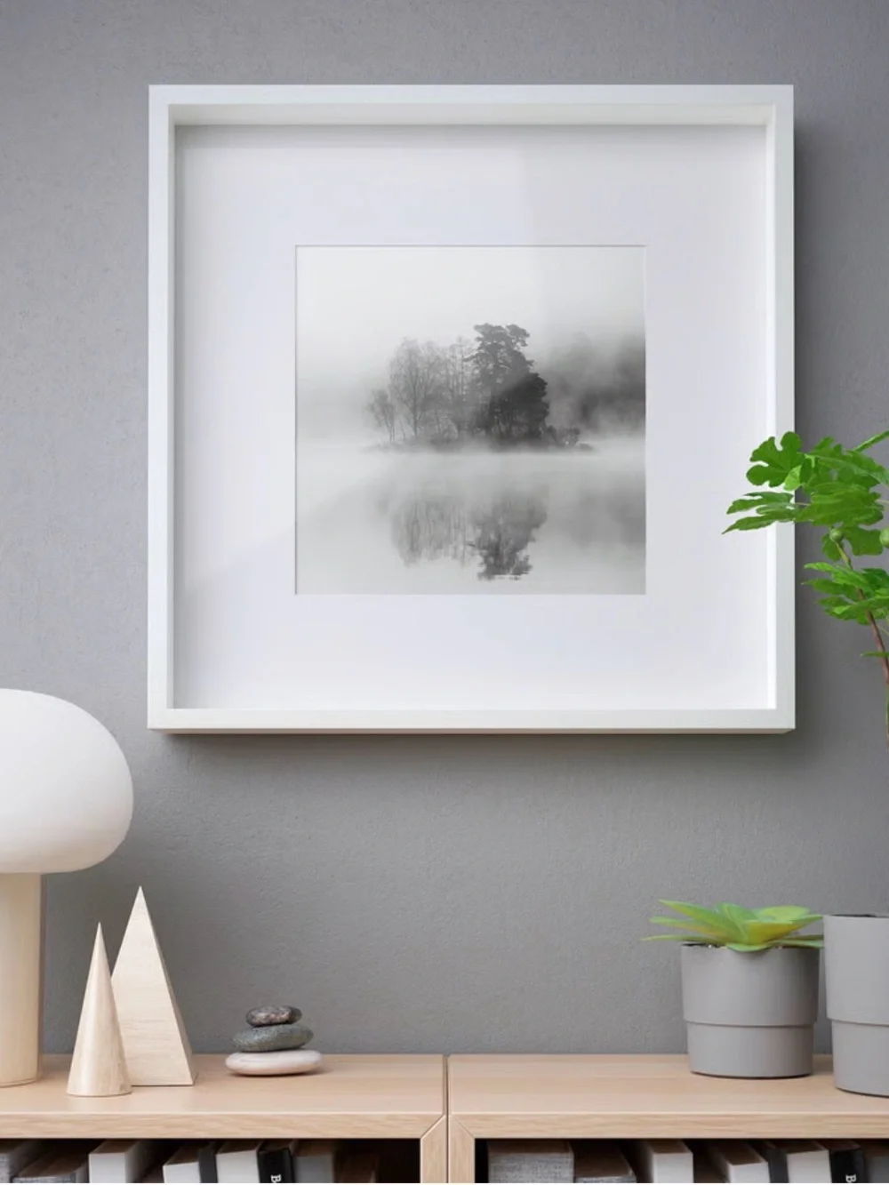 Like new! Two IKEA RIBBA Minimalist Art/Picture Frames - White - 20.5” x 20.5”
