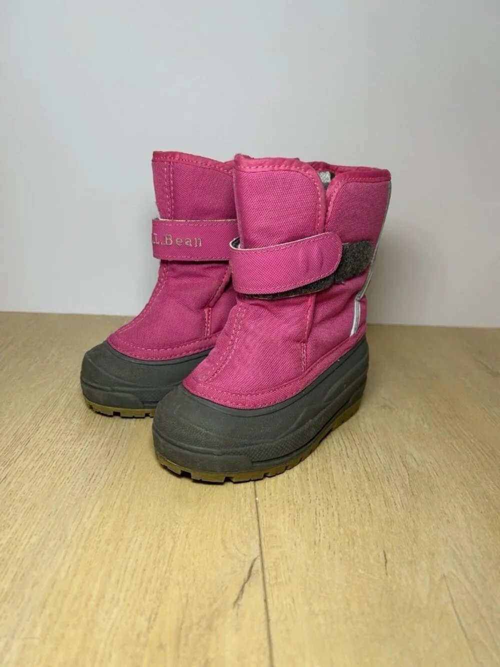 L.L. Bean Northwoods Boots TODDLER Size 7 Pink 244950 Snow Boot Felt Lined VGUC