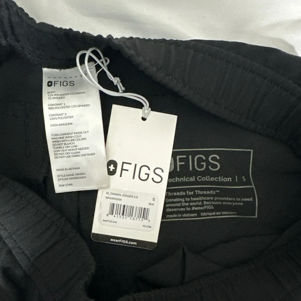 NWD Figs [ Mens Small ] Tansen Jogger‎ Scrub Pants Black #U1726