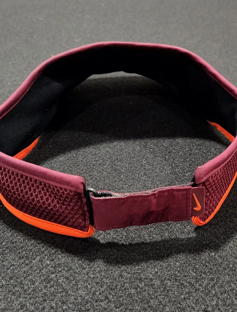 Nike Virginia Tech Hokies Sideline Performance Visor, Maroon/Orange Dri-Fit
