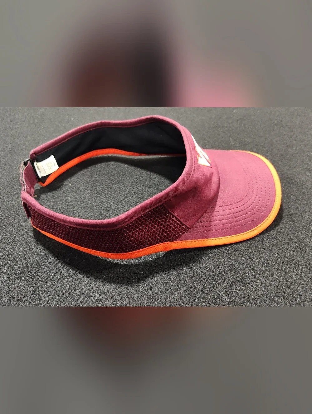 Nike Virginia Tech Hokies Sideline Performance Visor, Maroon/Orange Dri-Fit