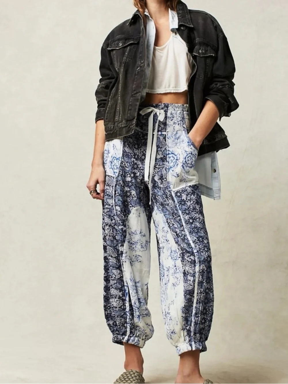 Free People Sweet It Is Printed Pants Size Small