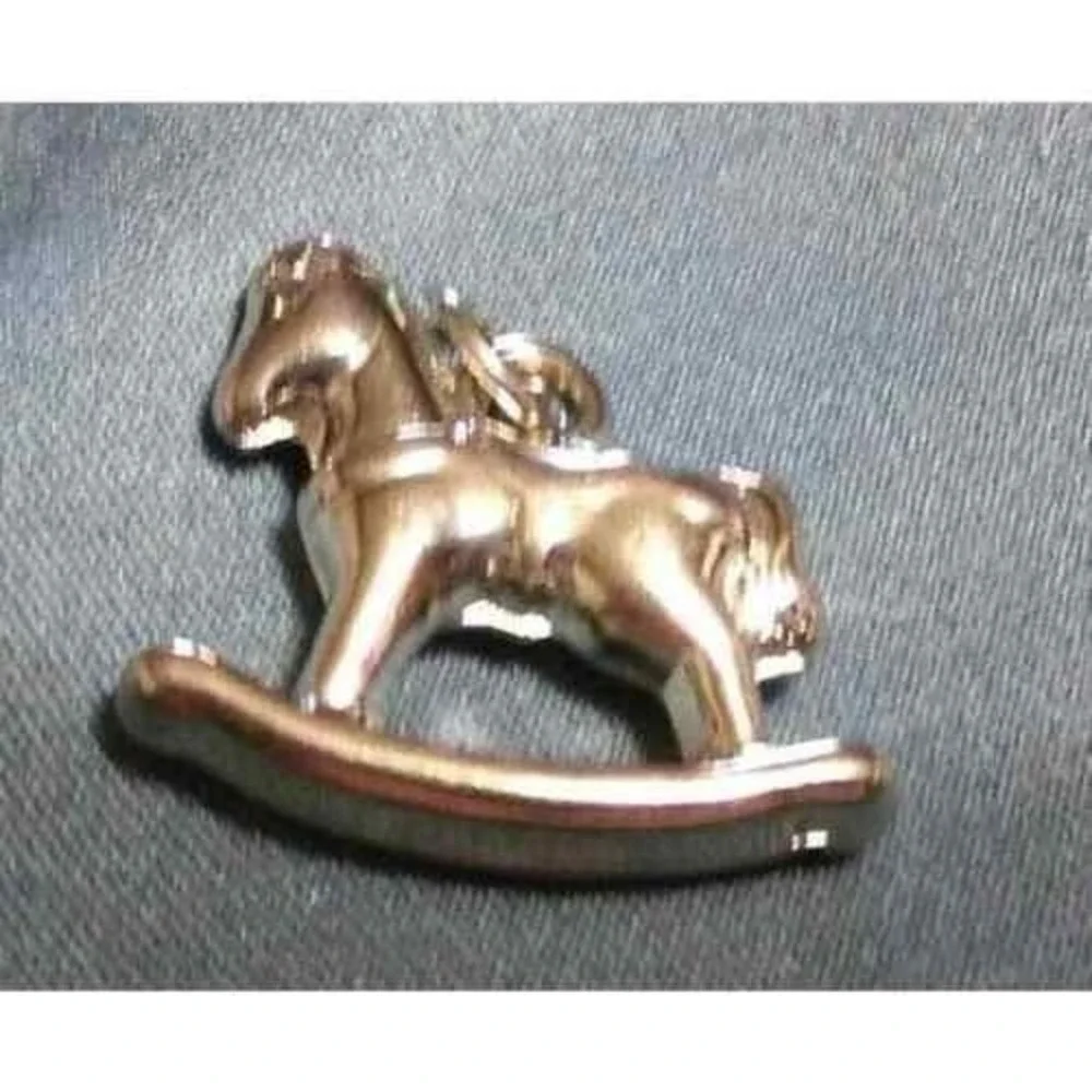New Rocking Horse Earrings Pendant Charm Set Girls OS Silver Equine Equestrian