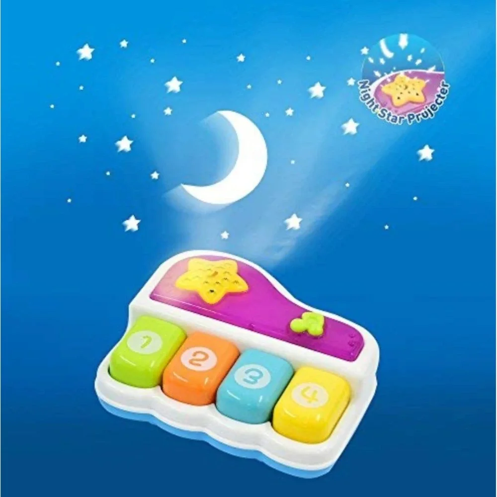 Kids Musical Piano Toy Toddler Learning Numbers 1-4 Star Musical Note Colorful