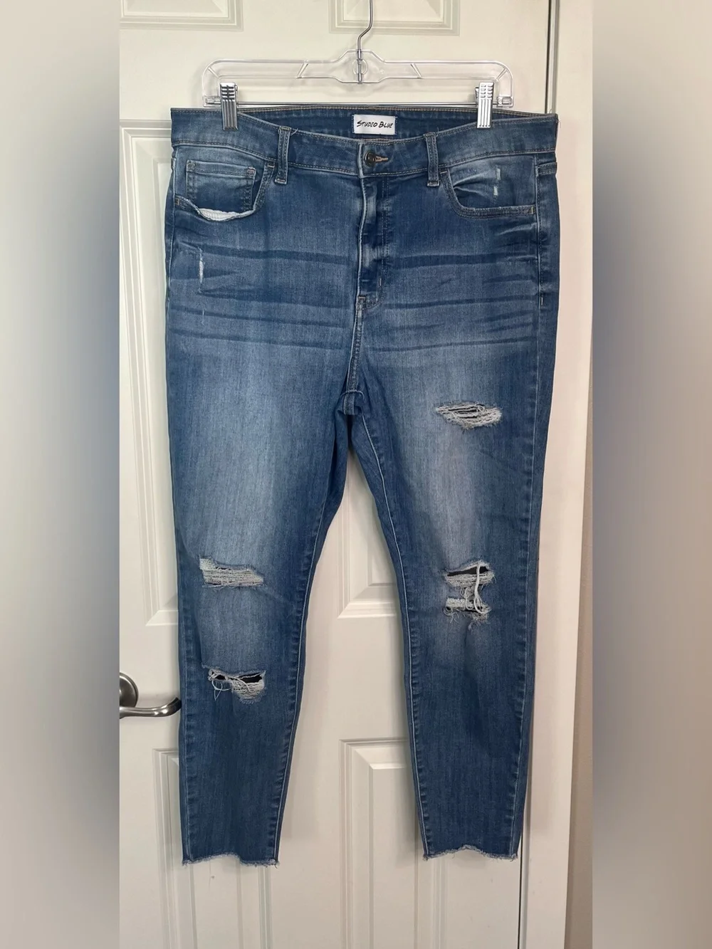 Studio Blue Distressed Skinny Jeans