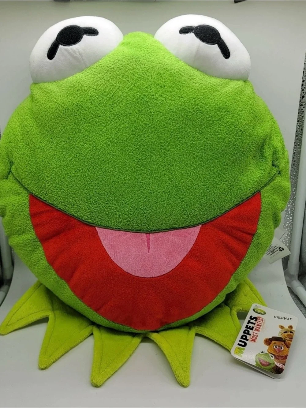 Disney Store Muppets Most Wanted Kermit The Frog Pillow Plush Approx 15