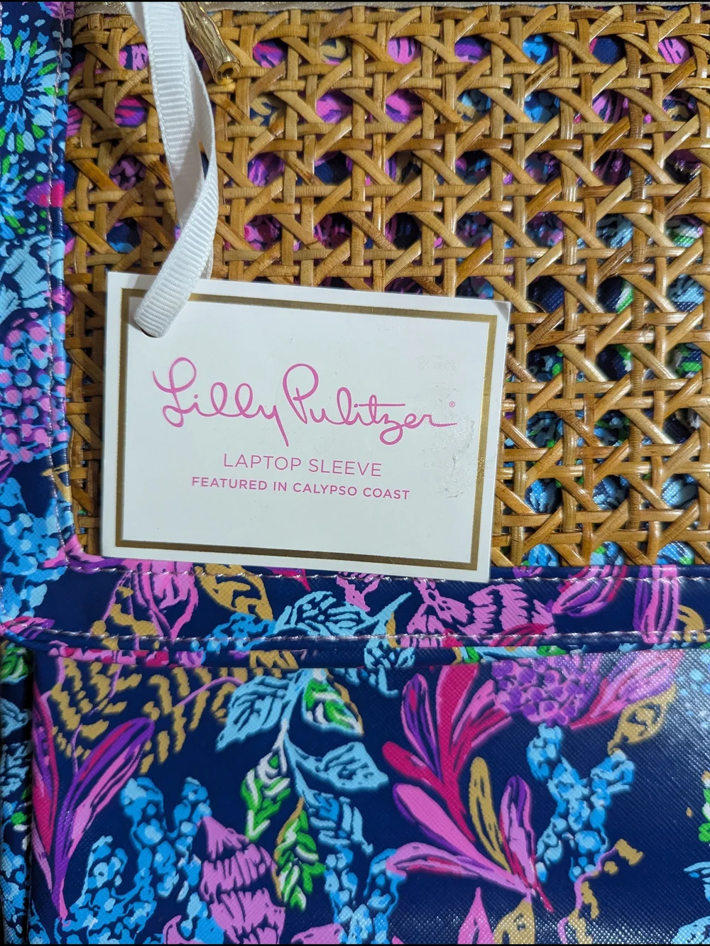 Lilly Pulitzer tone botanical rattan