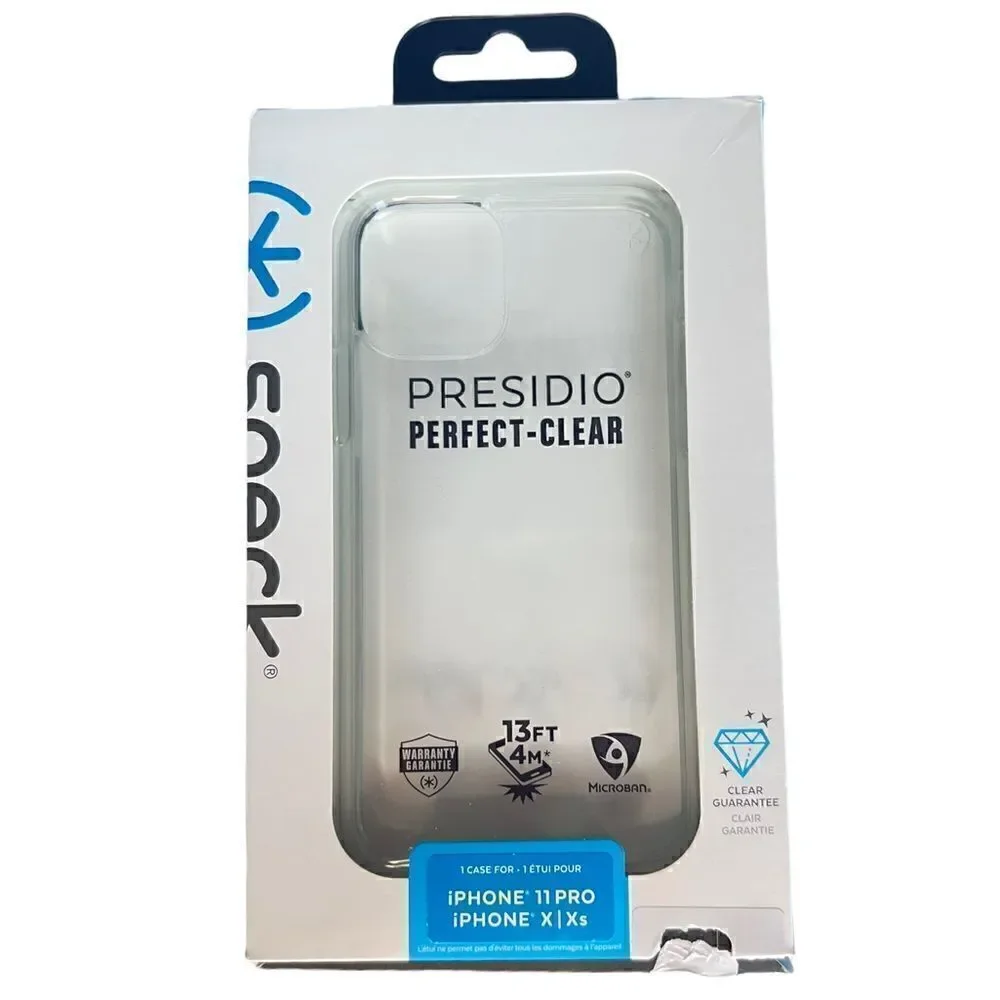 Speck Presidio Perfect Clear I Phone Case for 11 Pro / X / XS
