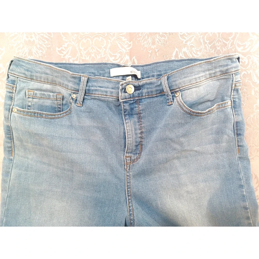 Ella Moss Women's Blue Jeans Sz 14 High Rise Straight Stretch WORN