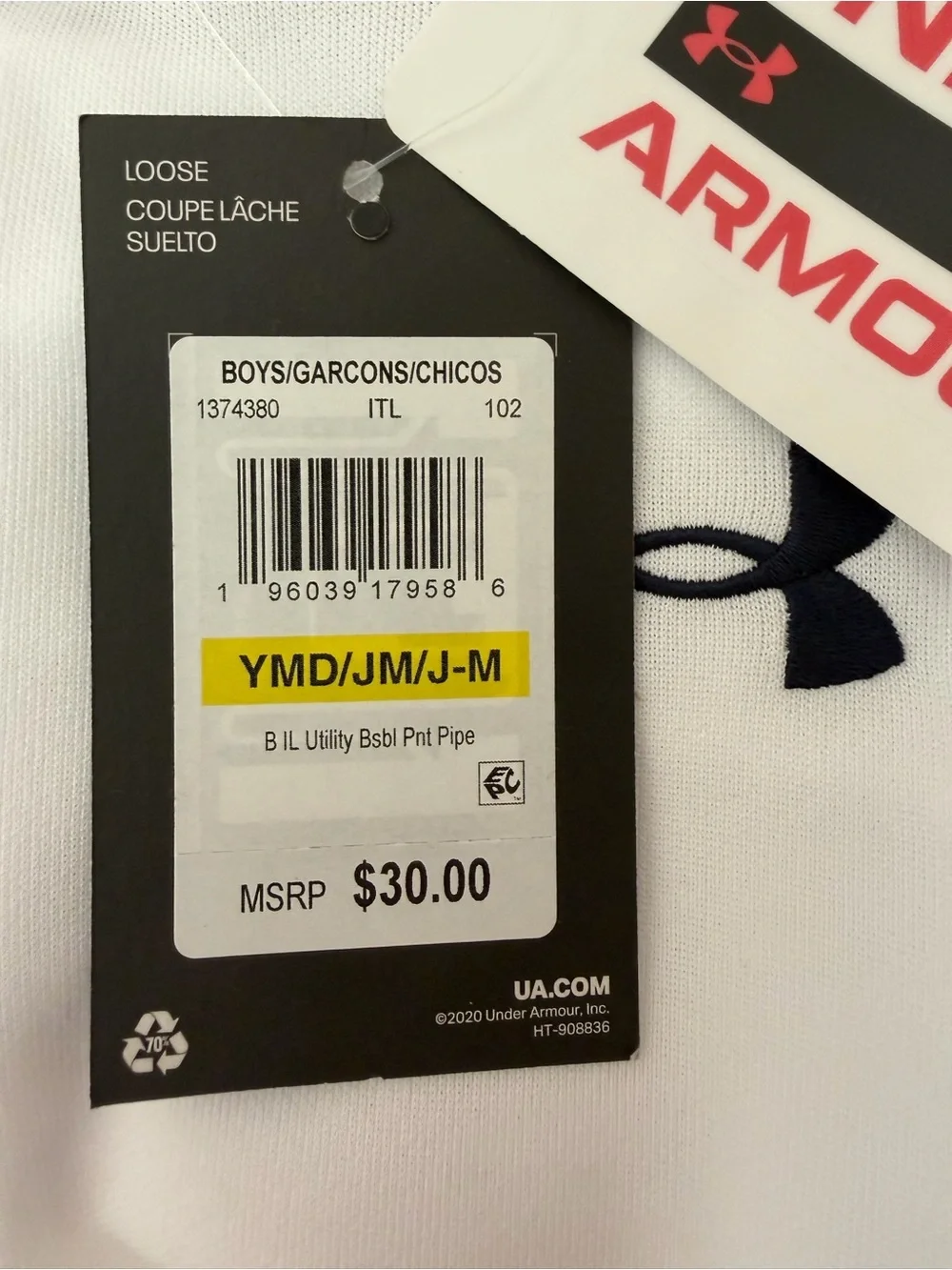 Under Armour new tags