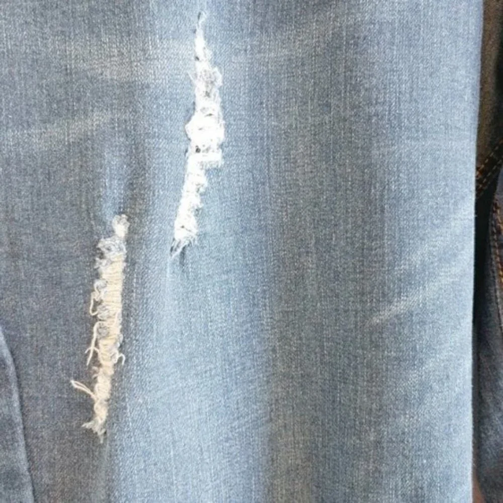 Eloquii Jeans Indigo Wash Distressed Sz 24 Casual Contemporary
