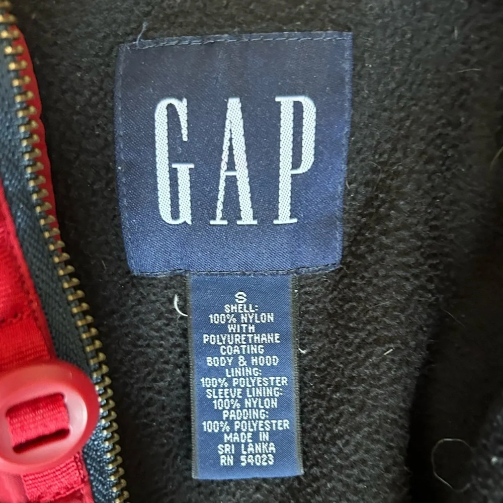 Y2K Vintage GAP men’s oversized red hooded pullover Jacket size small