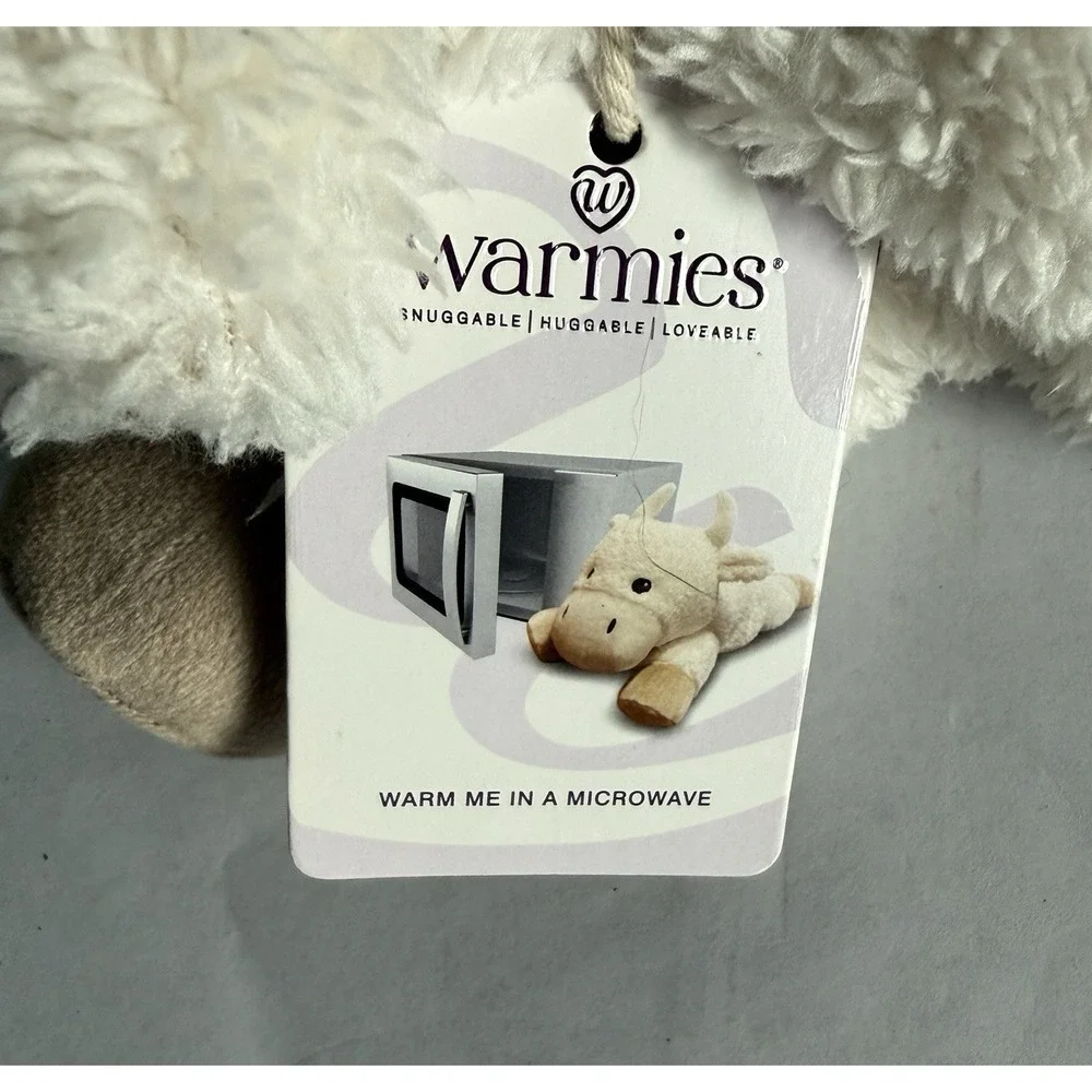 Warmies White Buffalo Plush Heatable Lavender Scented Stuffed Animal NWT