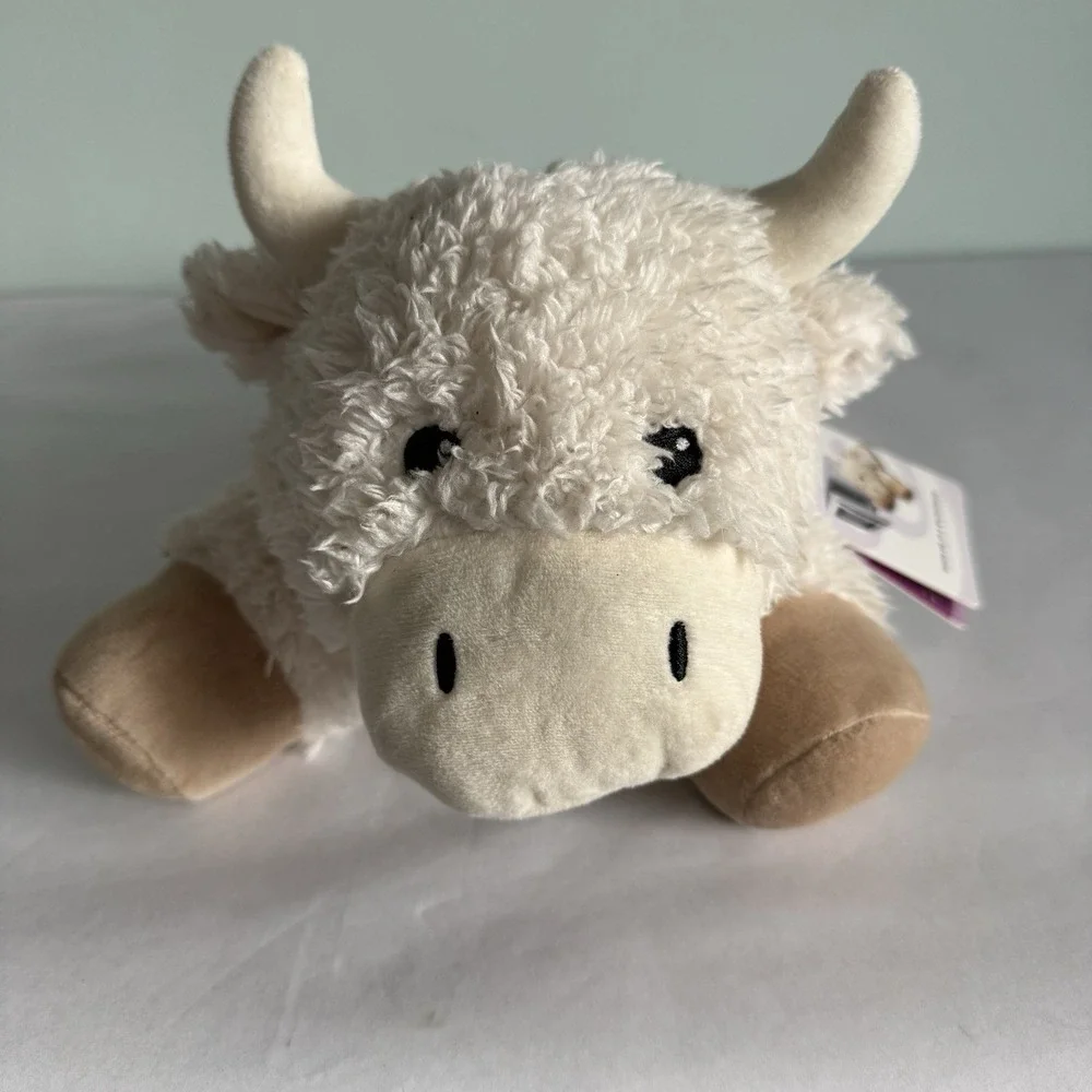 Warmies White Buffalo Plush Heatable Lavender Scented Stuffed Animal NWT