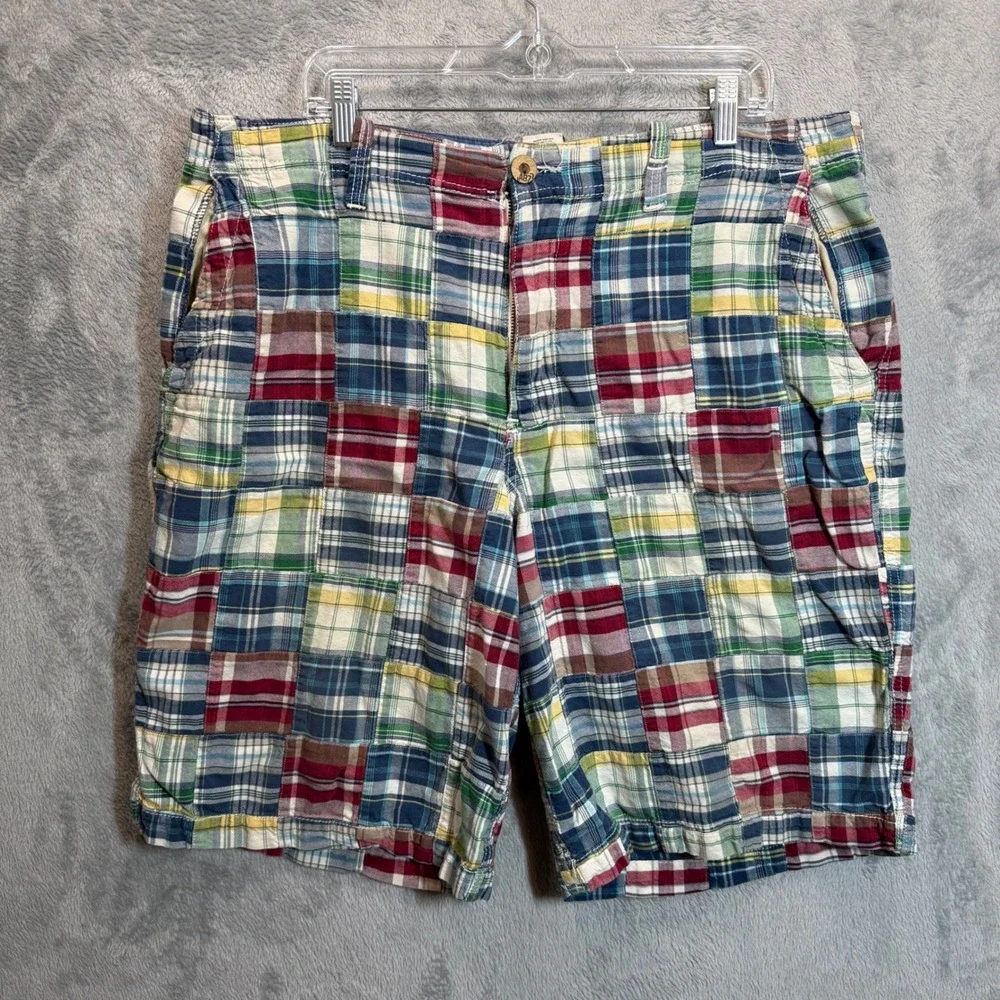 Aeropostale‎ Mens Plaid Patchwork Shorts Size 36 Casual Colorful