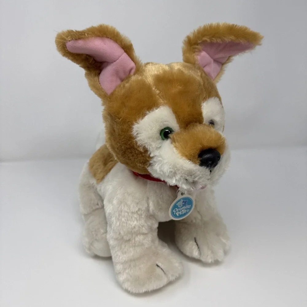 Build A Bear Promise Pets‎ Brown and White Puppy Rare Different Color Eyes BARKS