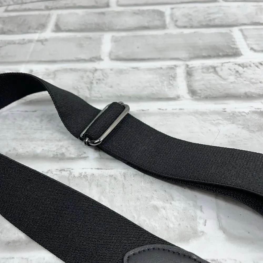Nike Swoosh Black Belt Baseball Golf Adjustable Elastic Stretch One Size Fit All