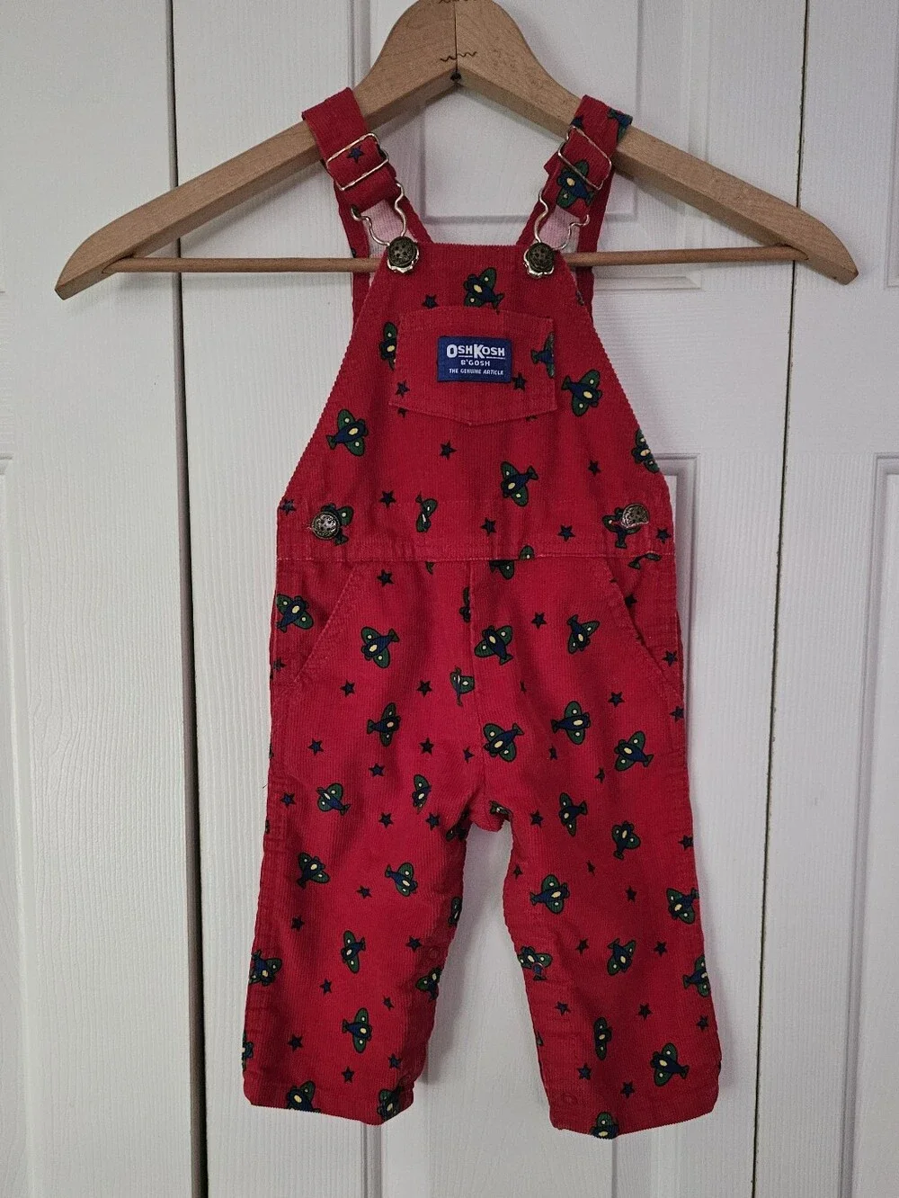 Vintage OshKosh B'gosh Red Kids Overalls