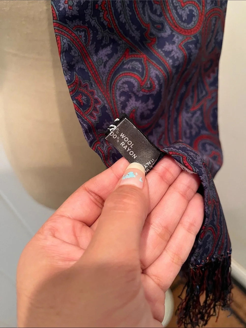 Saldarini Silk Fringe Scarf