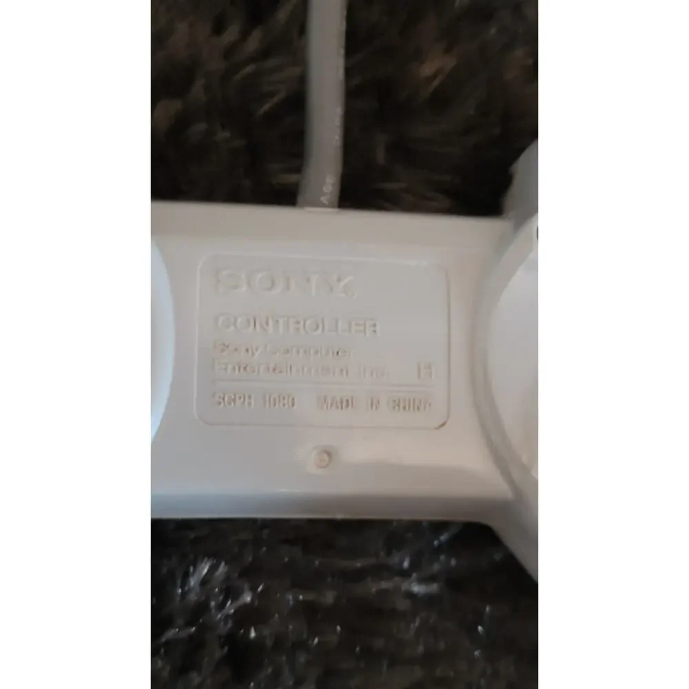 OEM Sony PlayStation PS1 PS2 White Controller SCPH-1080 Tested Working Genuine