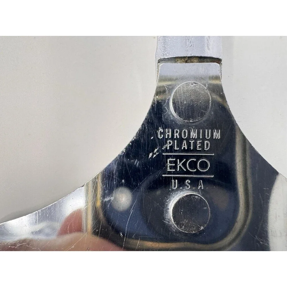 Vintage Ekco Chrome Plated Spice of Life Slotted Turner 11” USA