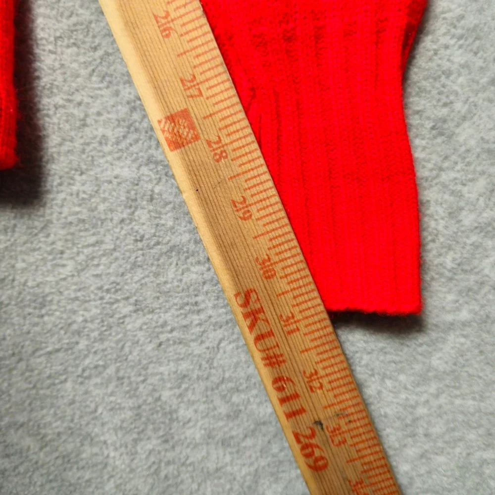 Vintage Miami Knitting Mills Red Varsity Letterman Cardigan SJ Patch Mens Small