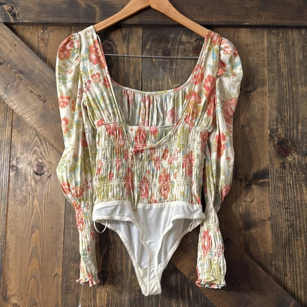 FREE PEOPLE Smock It To You Bodysuit