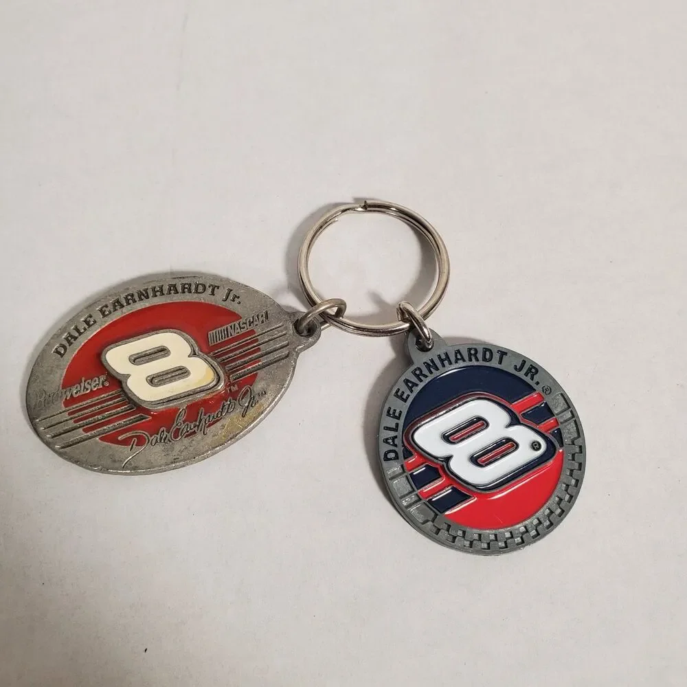 Dale Earnhardt Jr‎ NASCAR Keychains Lot of 2 Budweiser #8 Collectible Vintage