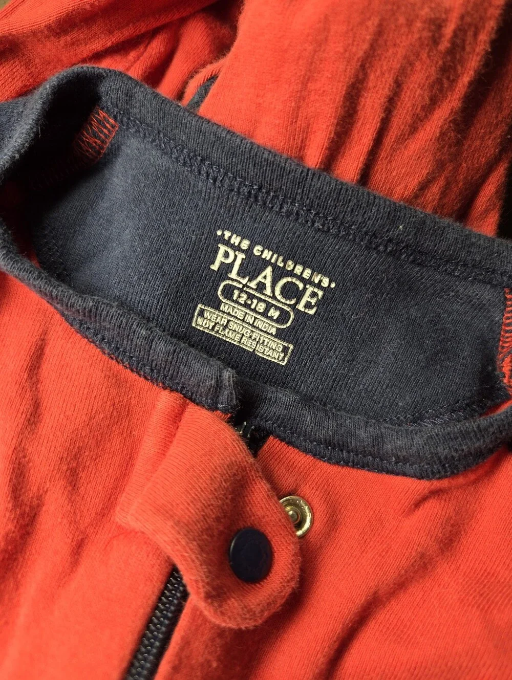 The Children's Place Red & Navy Baby Footed One-Piece Pajama - 