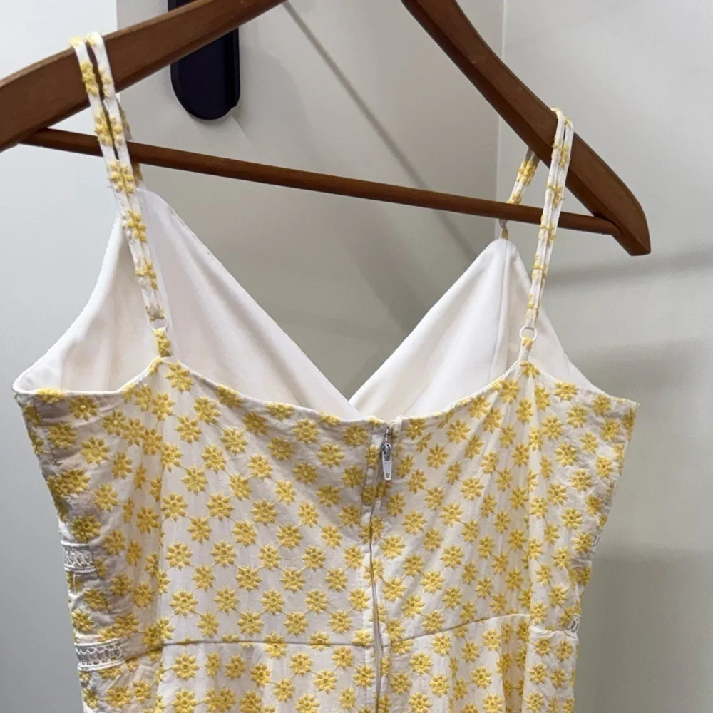 Girls Embroidered Yellow Flower Dress