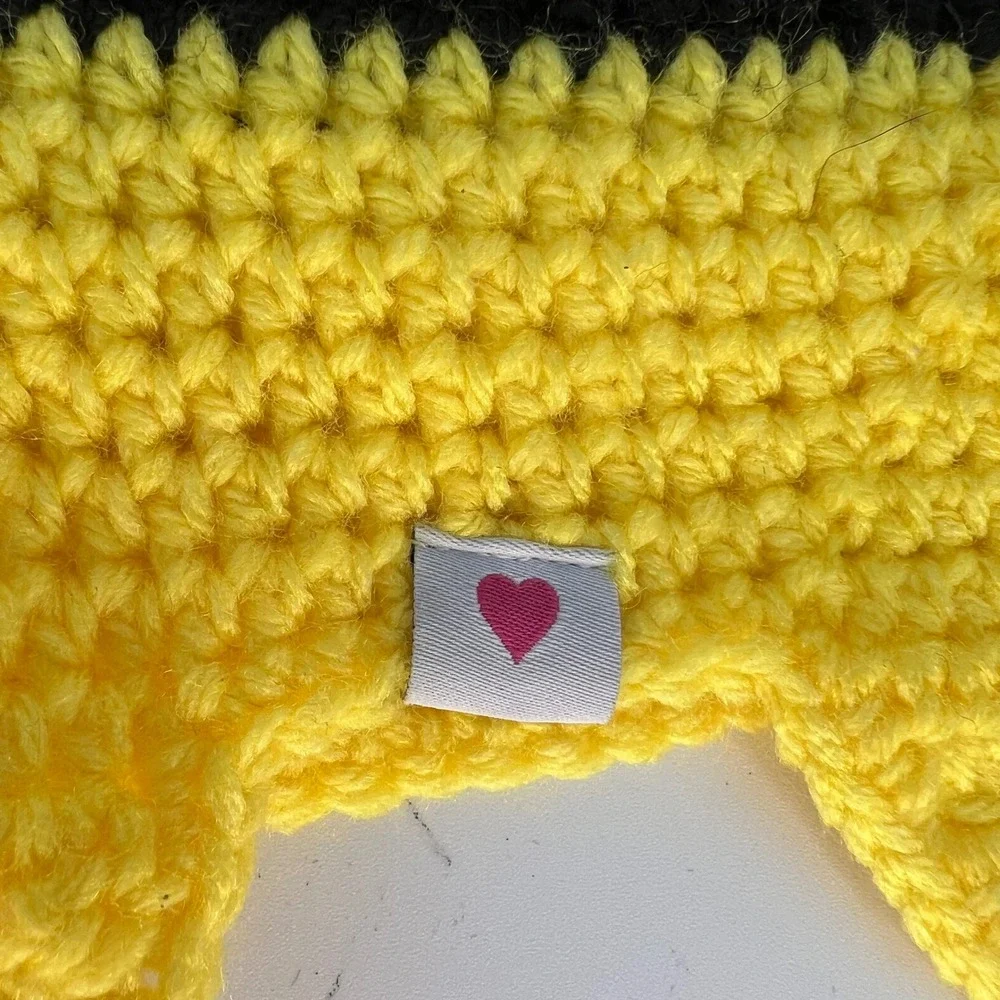 Kids Yellow Minion Handmade Crochet‎ Hat Beanie Winter Cute Earflap Costume