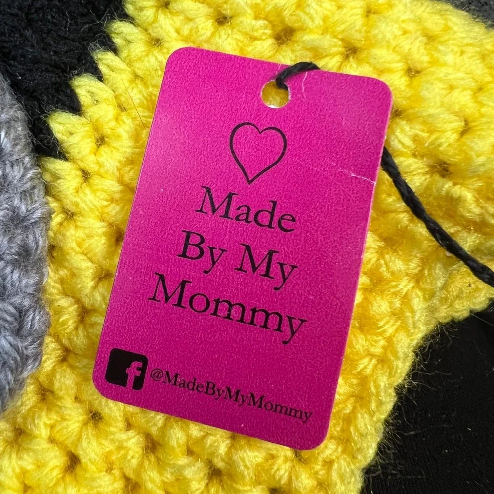 Kids Yellow Minion Handmade Crochet‎ Hat Beanie Winter Cute Earflap Costume