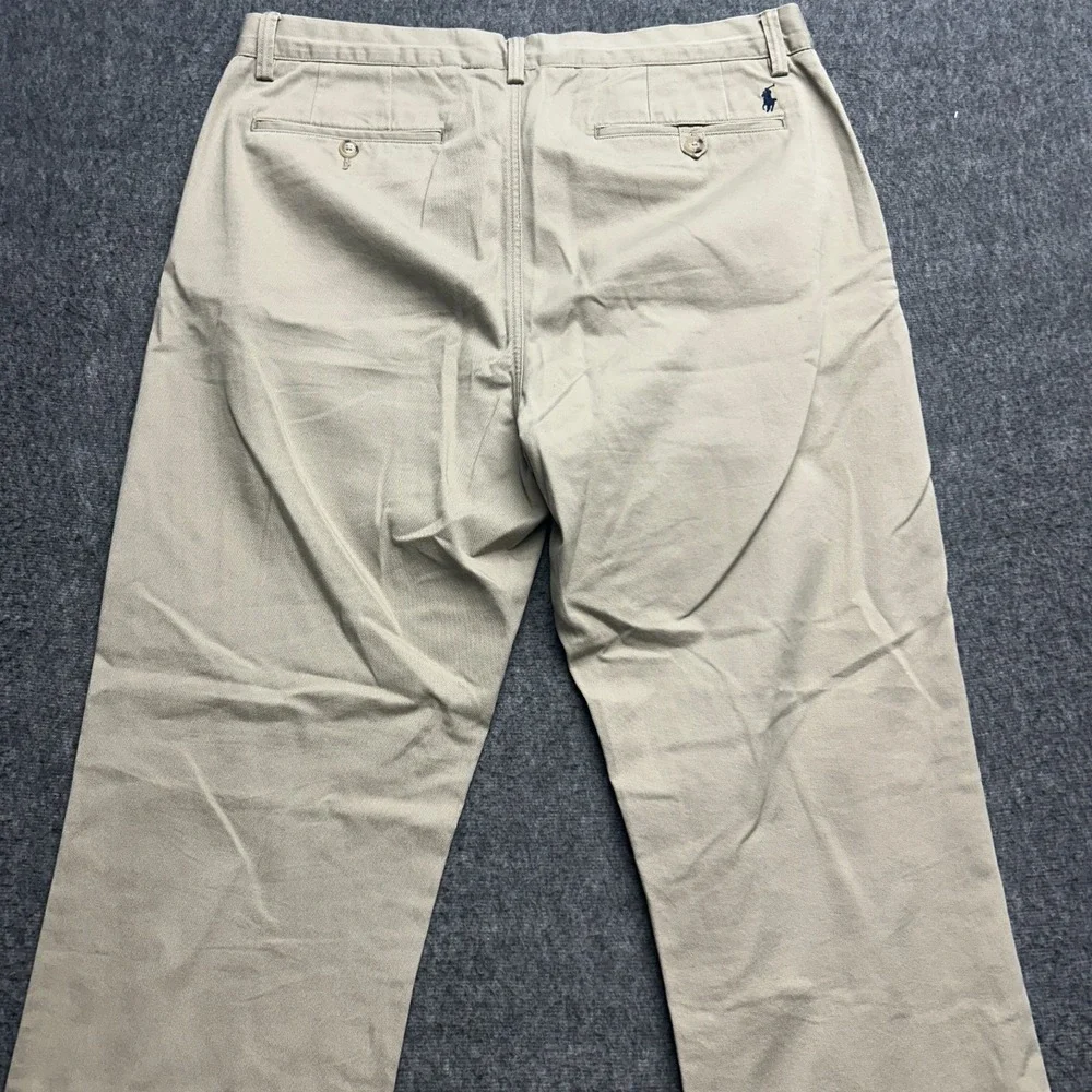 Polo Ralph Lauren The Polo Chino Pants Mens 35x30 Beige Cotton Twill Classic Fit