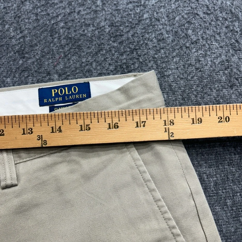 Polo Ralph Lauren The Polo Chino Pants Mens 35x30 Beige Cotton Twill Classic Fit