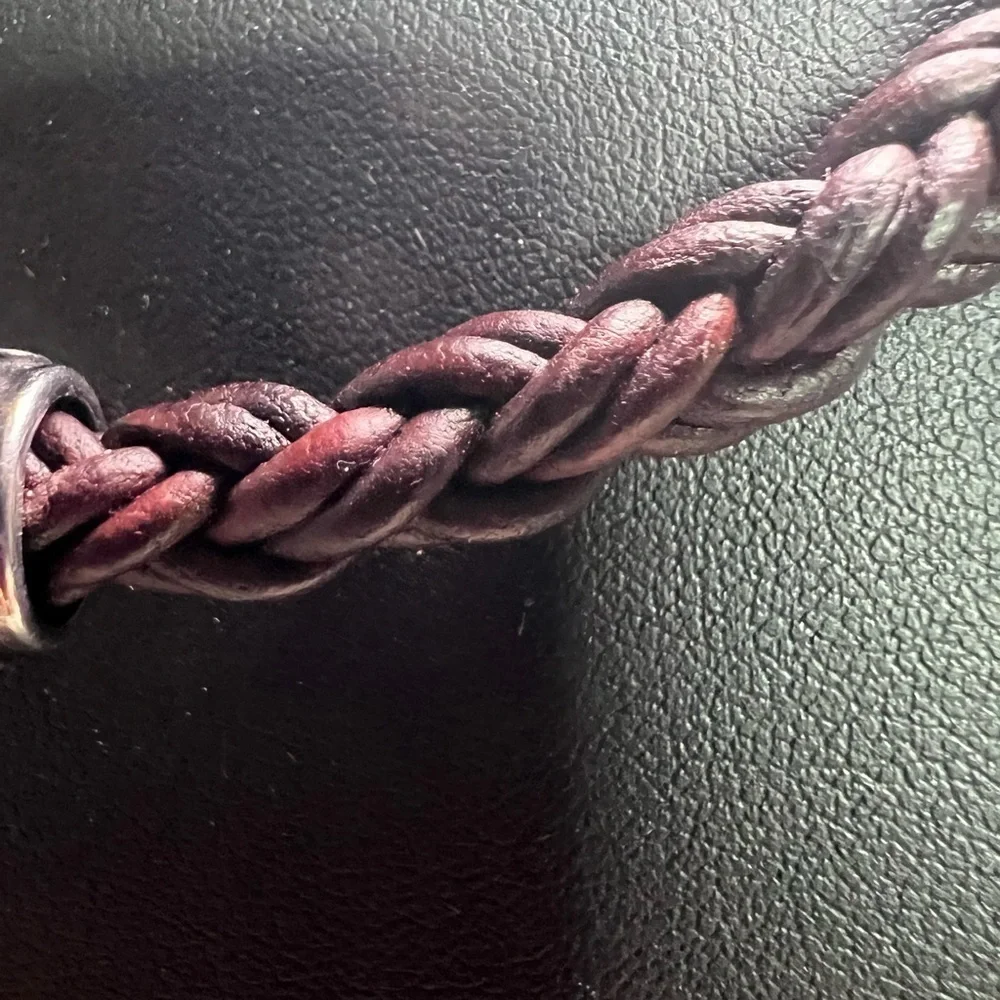 Urban Survival Gear Braided Leather Necklace 18” D13