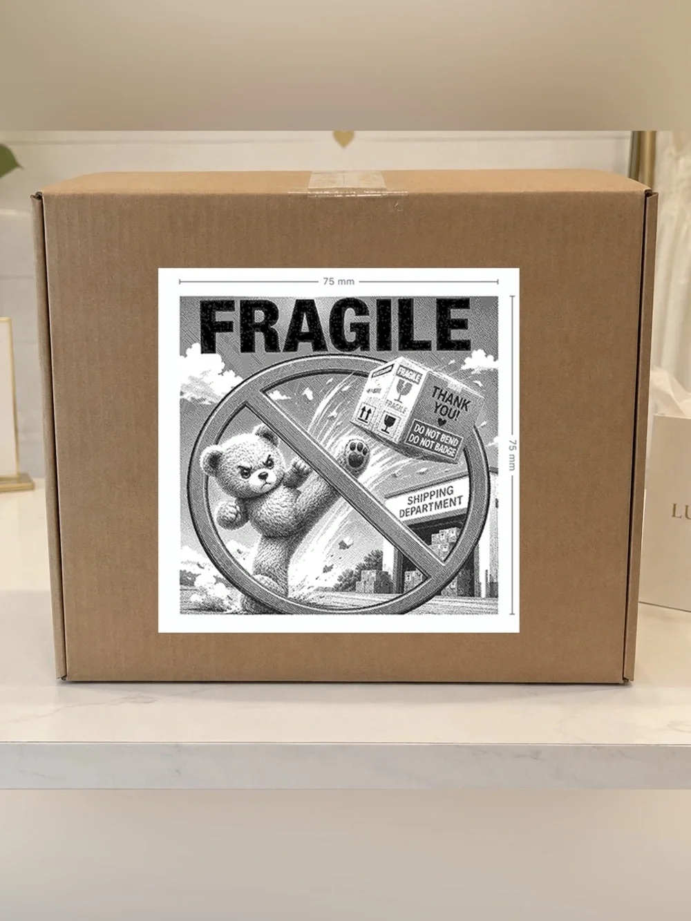 Fragile Stickers 3”x3”-100ct.