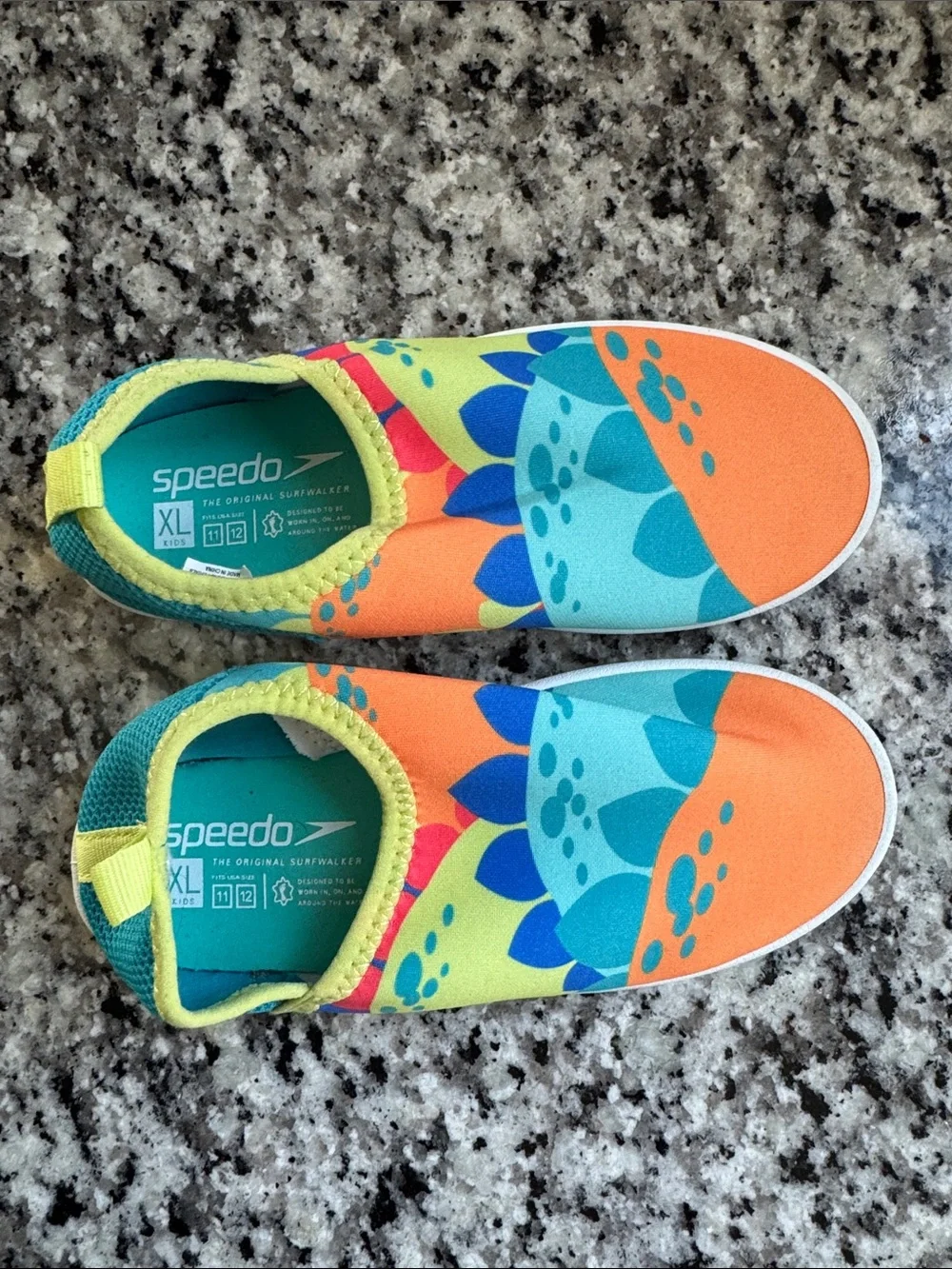 Speedo Kids Water Shoes in Orange, Turquoise & Lime
