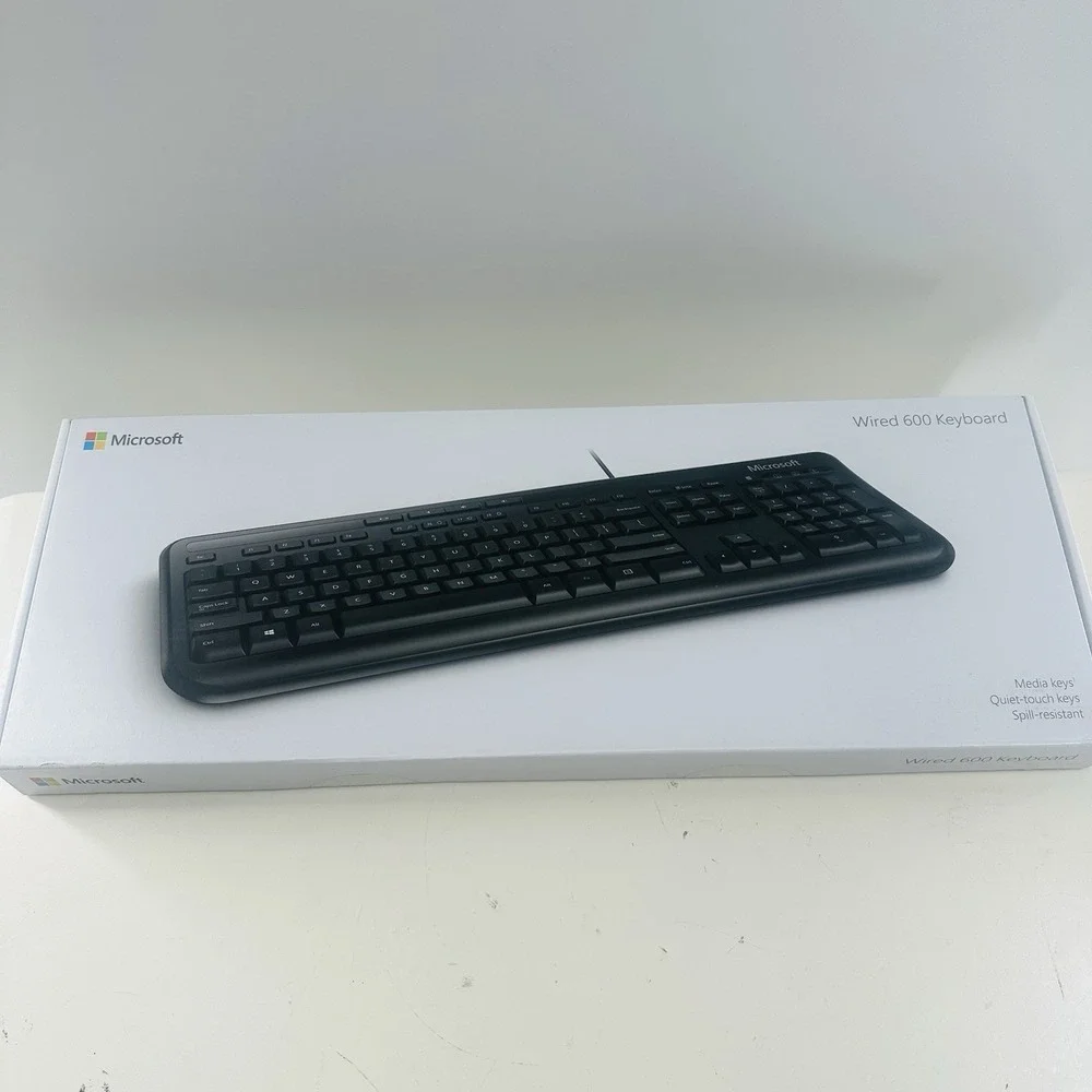 Microsoft Wired Keyboard 600 ANB00001 Wired New Black w Box‎