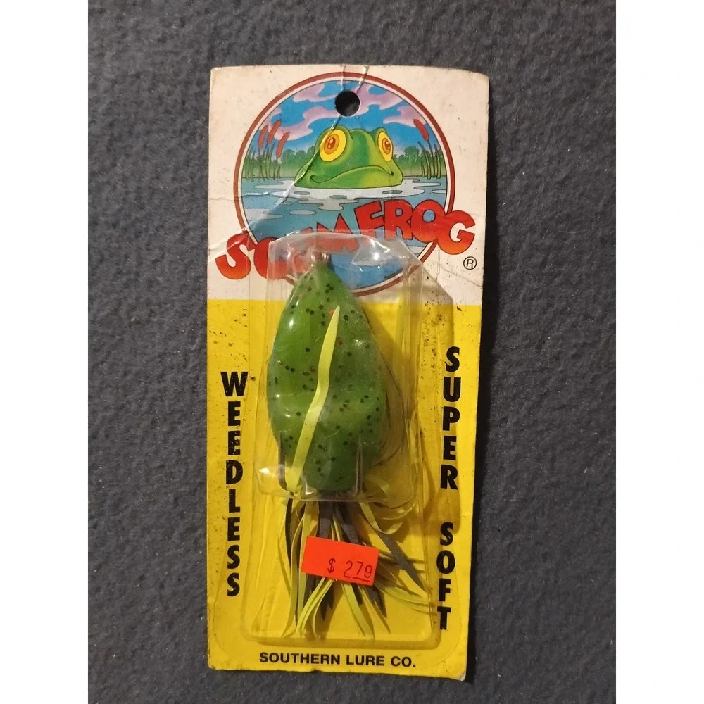 Vintage Southern Lure Co. Super Frog Weedless Topwater Bass Fishing Lure Green