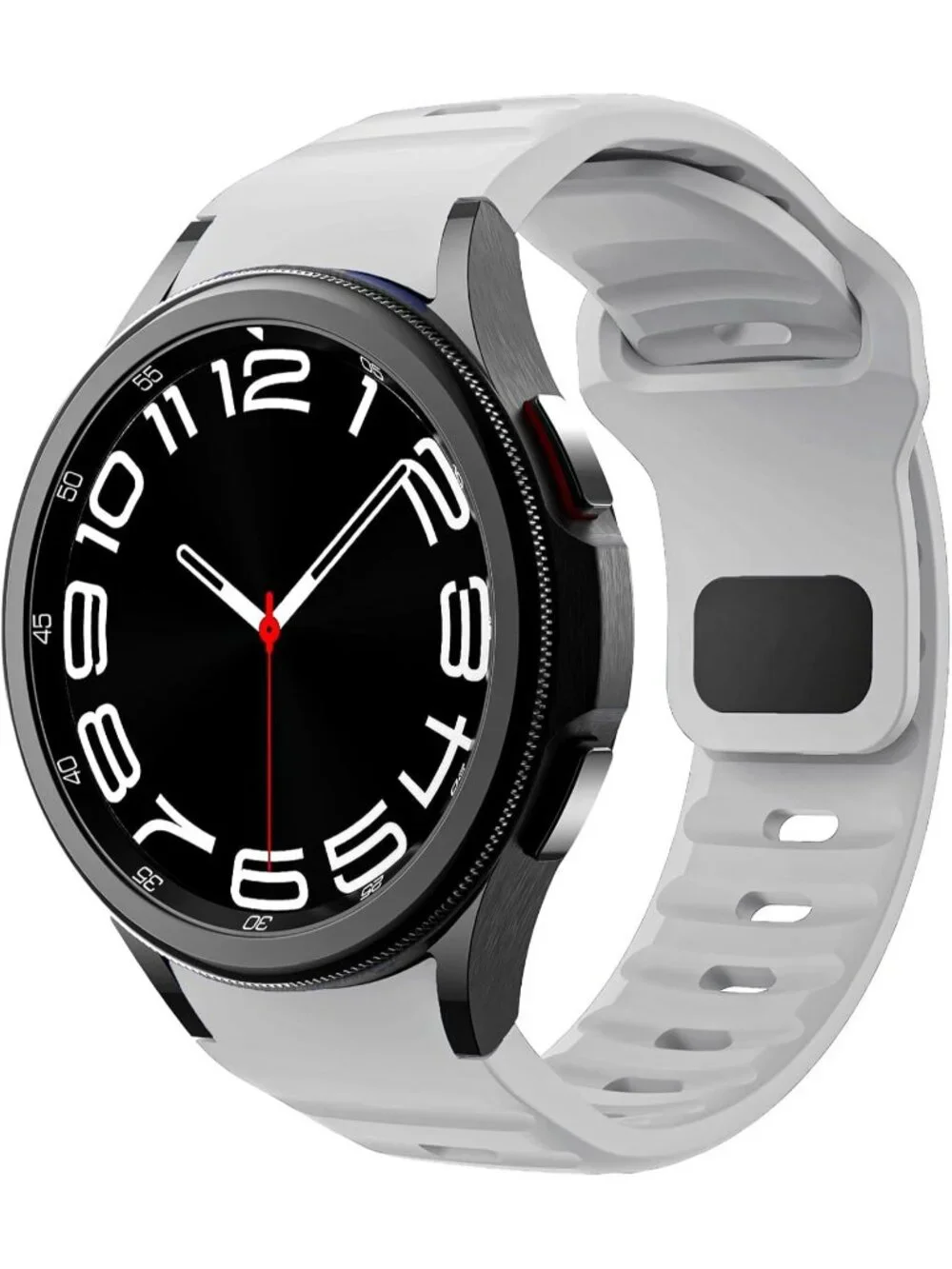 Men's Grey Analog Sport Strap Silicone Replacement Samsung Galaxy Classic Watch
