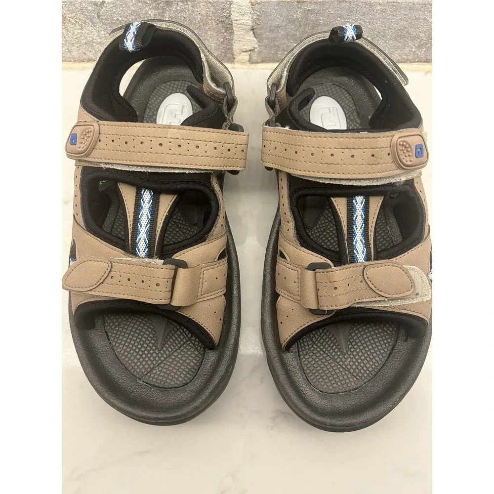 Footjoy FJ Men Size 7 Soft Spike Golf Sandals Taupe Brown