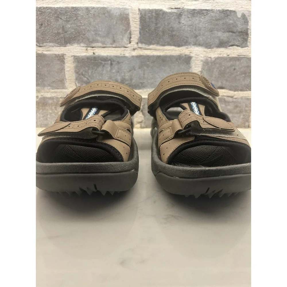 Footjoy FJ Men Size 7 Soft Spike Golf Sandals Taupe Brown