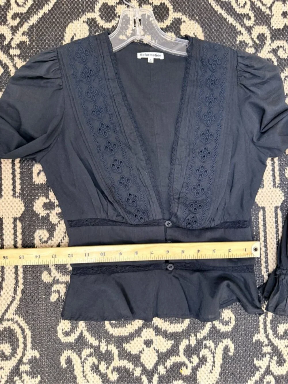Reformation black Meadowlark Top xs 0