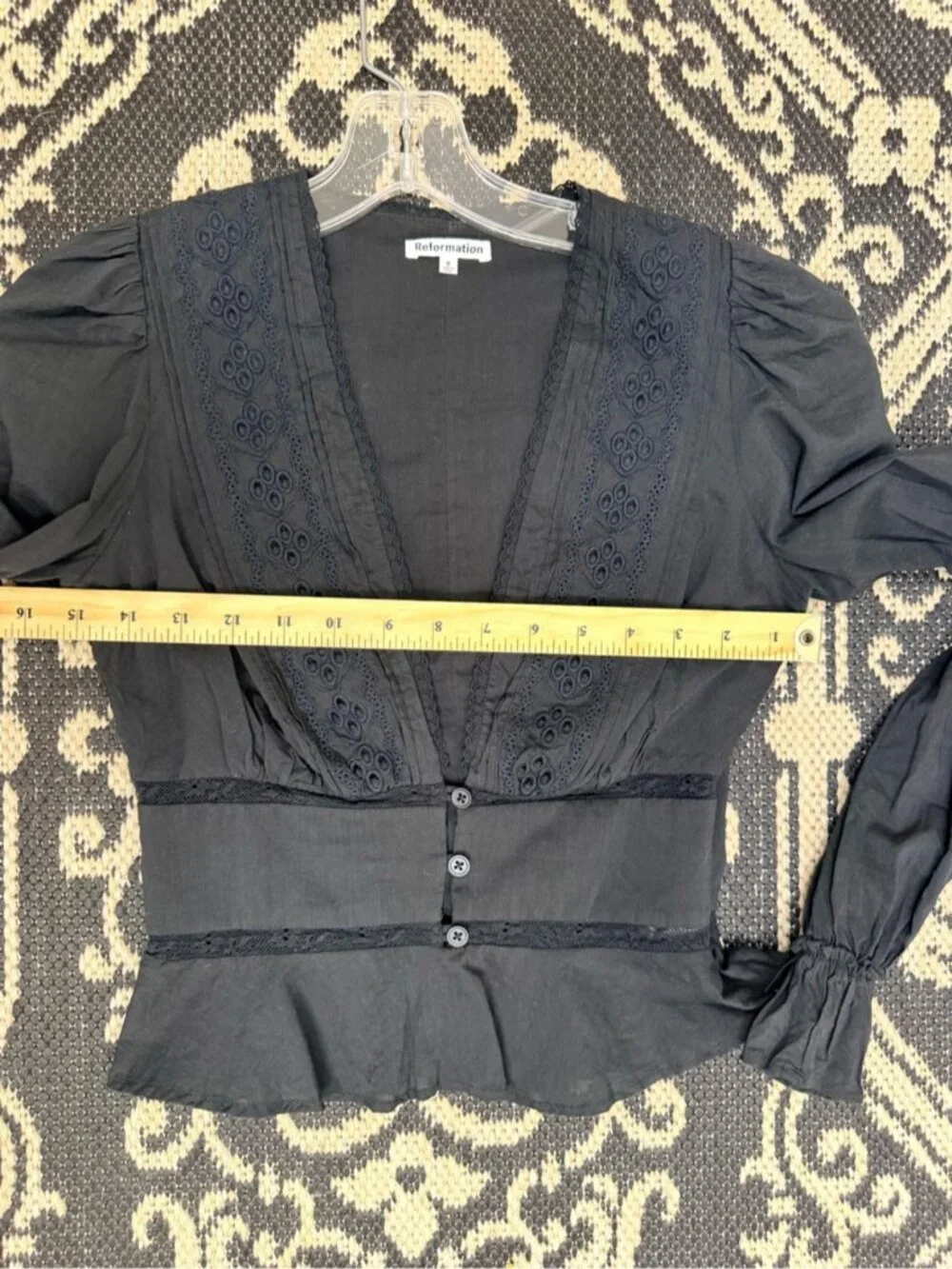 Reformation black Meadowlark Top xs 0