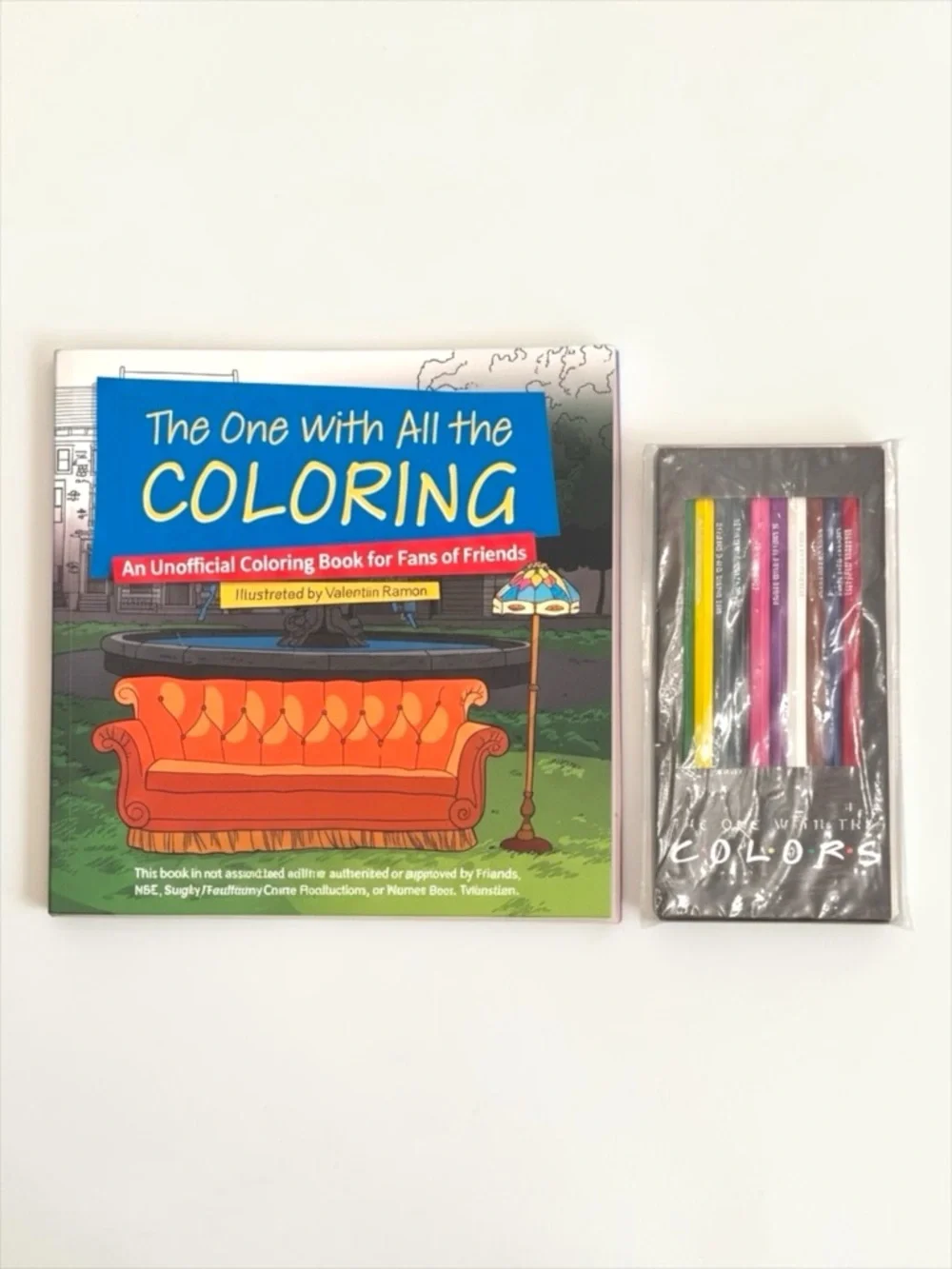Friends Coloring Book & Color Pencil Set | “The One With All the Coloring” NWT